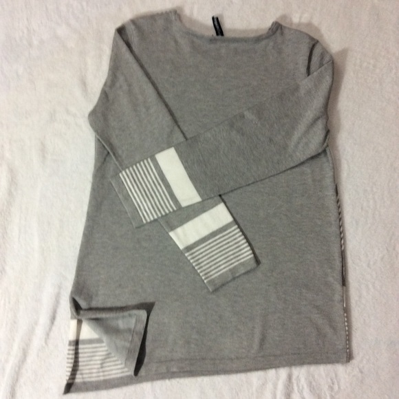 GRAY ASYMMETRICAL TUNIC SWEATER - Picture 4 of 10